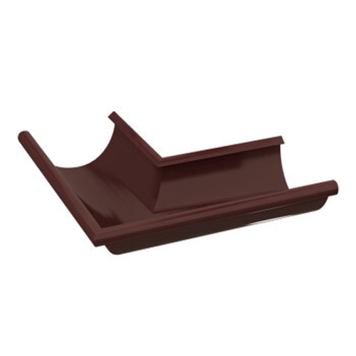 Угол желоба наружный GS lite D 125 коричневый шоколад 90°