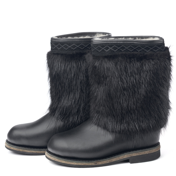 Унты мужские из меха бобра и кожи теленка