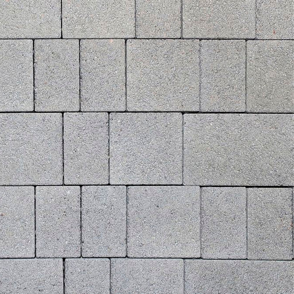 Тротуарная плитка СТАРЫЙ ГОРОД - Гранит Серый, комплект из 3 видов плит