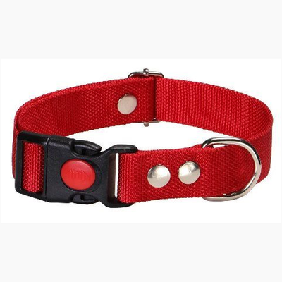 Ошейник нейлон l многоразм с фиксатором 25" 33-55 см rich breed он-325 красный