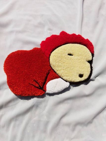 Anime xalçası- qırmızı