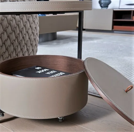 Журнальный столик на колесиках 4210, Ø42х63 см