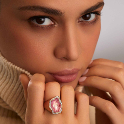 Кольцо с Морганитом и Бриллиантами, R0030-62/1