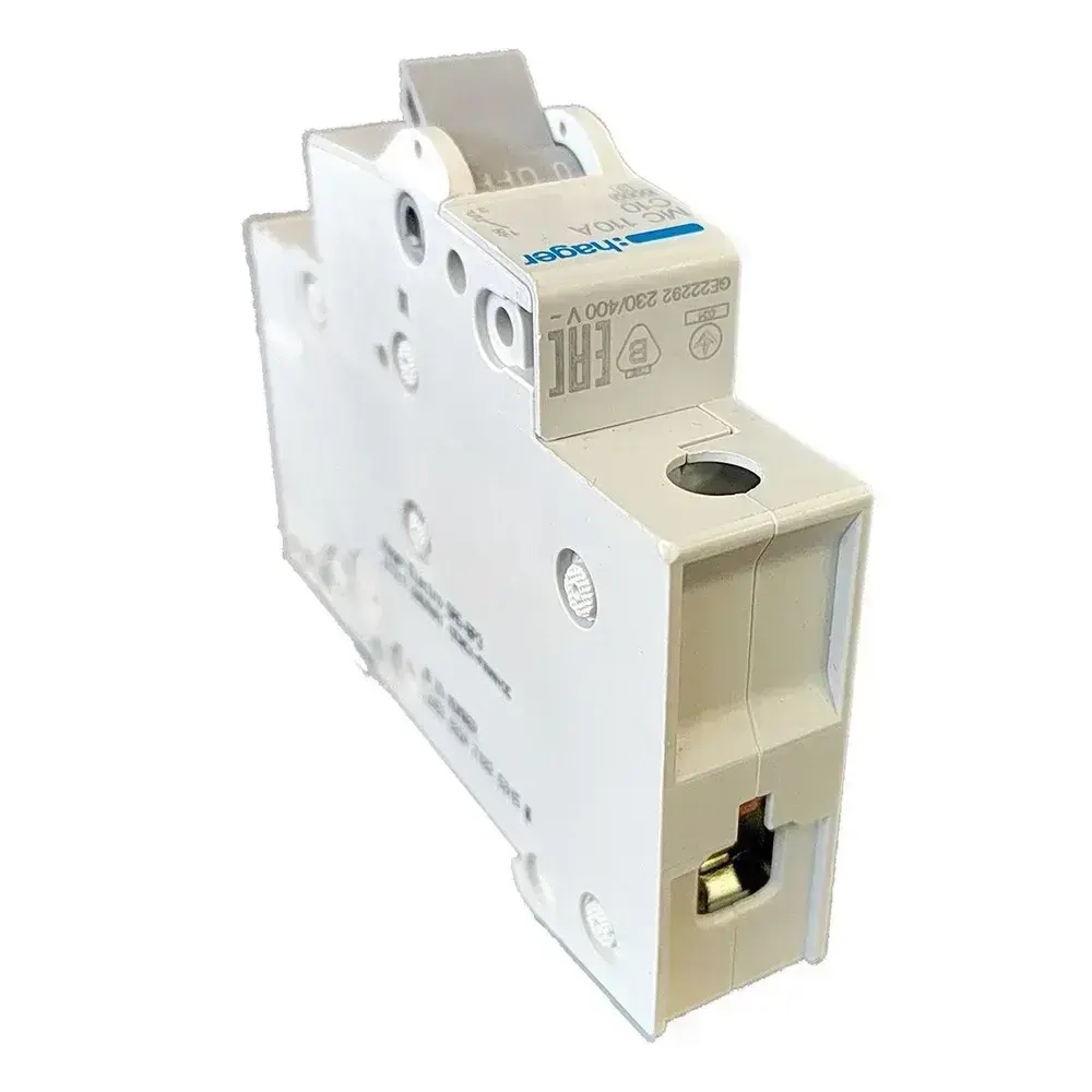 Автоматический выключатель, 10А, 1P, C, 6 kA, Hager, MC110A