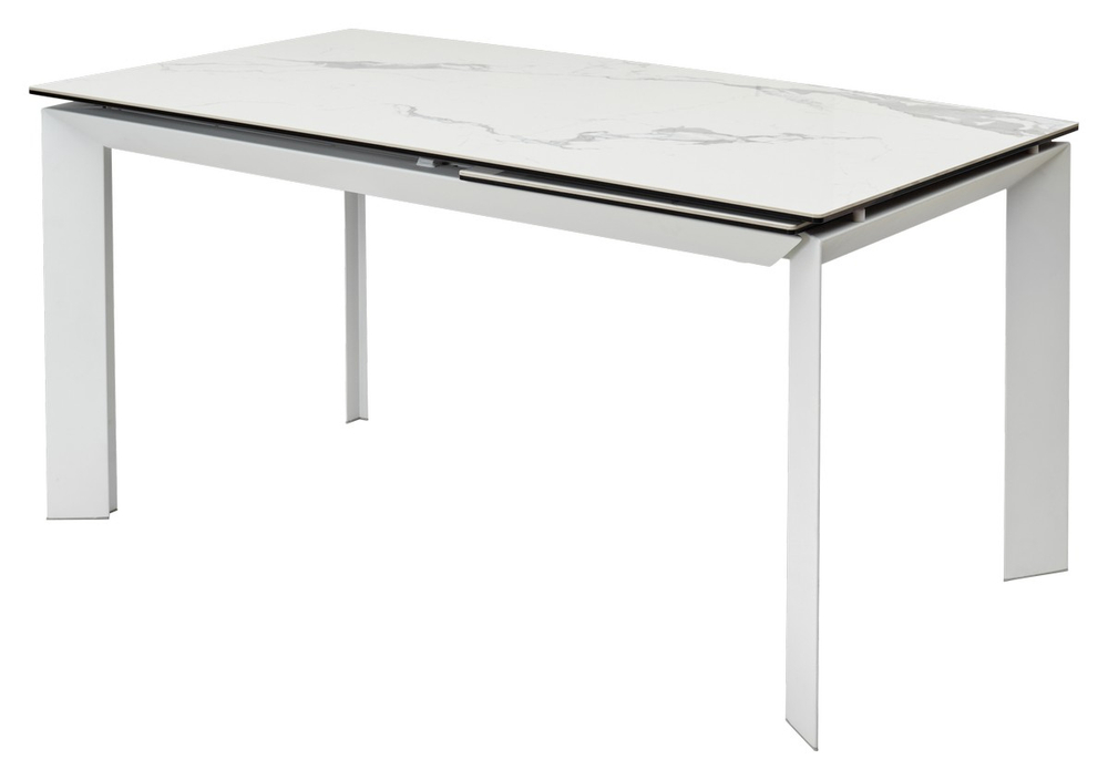 Стол М-City DISAUR Кремона (Cremona) 140 Белый мрамор Глянц (High Gloss Statuario), керамика, Белый