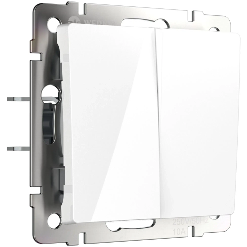 Перекрестный переключатель двухклавишный белый W1123001