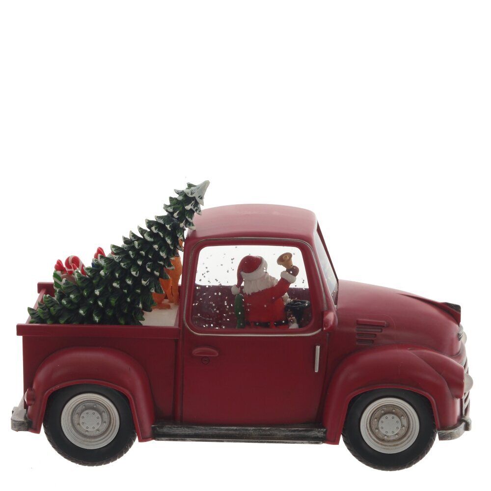 GAEM Изделие декоративное "Дед Мороз на машине" (подсветка, вьюга, AAх3 н/п) L28 W12 H18 см