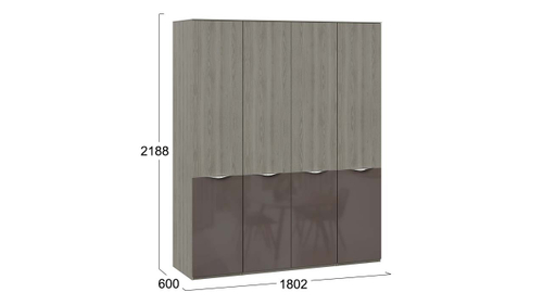 Шкаф комбинированный с 4 дверями ЛКП «Либерти»