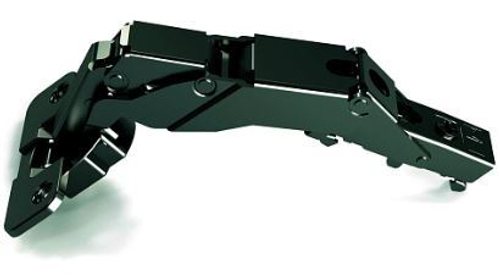 Omnia L Петля 155° накладная без пружины, под саморез, черная