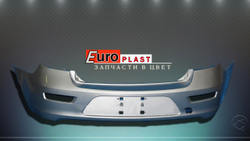 Задний бампер серебристый для Chevrolet Cruze 2009-2013 хэтчбек