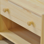 Тумба прикроватная, 52х30х40, Раст с ящиком и полкой, массив сосны, без отделки, IKEA