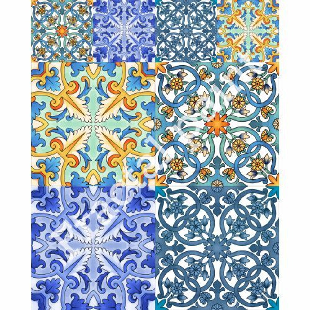 Трансфер для декупажа переводной рисунок для поверхностей для плитки 002