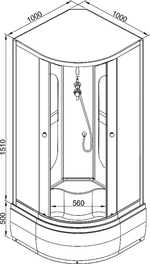 Душевая кабина AvaCan L910 N 100x100 без крыши