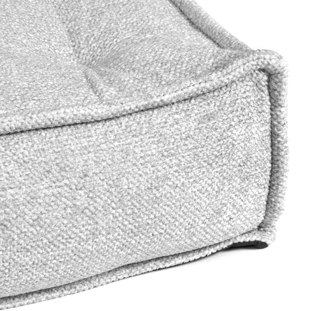 Модуль мягкий Miracle велюр/букле, VT shape silver, 82x81x24 см