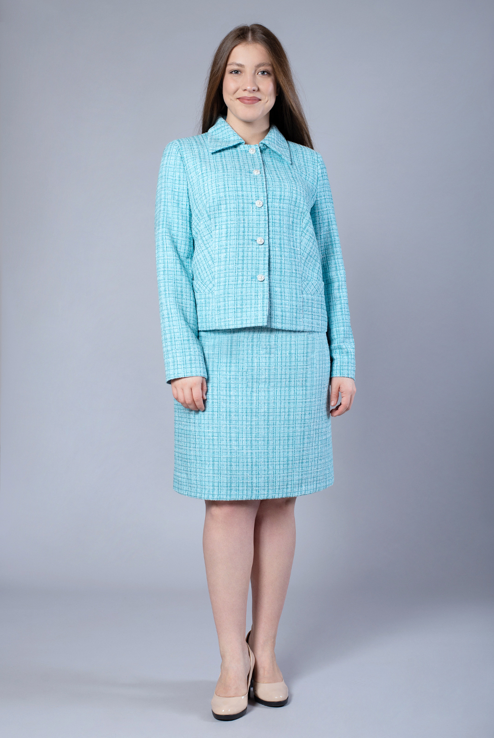 Юбка женская 3889ВП, аквамарин #322Акв013889ВП