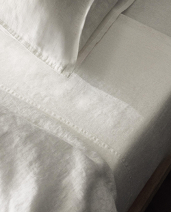 Простыня Zara Home хлопок, лён 100%, однотонный, 7150/089