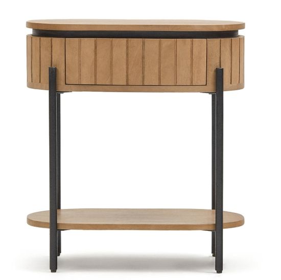 Licia Прикроватная тумбочка из дерева манго с натуральной отделкой 55 x 56 см