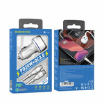 Автомобильная зарядка Borofone BZ14A 3A QC3.0, Type-C/Lightning, 012347 Черный