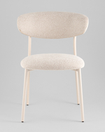 Стул обеденный Ayla серый белые ножки