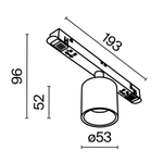 Трековый светильник Technical TR132-2-7W3K-B