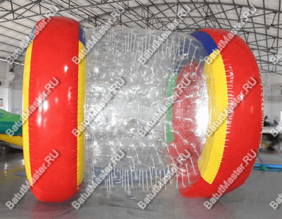 Аттракцион Водный роллер "Ватрушка" ПВХ, размер 2*1,8*1,8 м