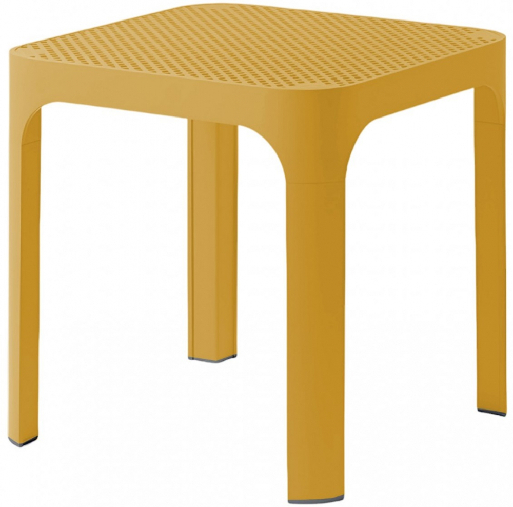 Столик пластиковый журнальный, Nardi Net Table 40, горчичный