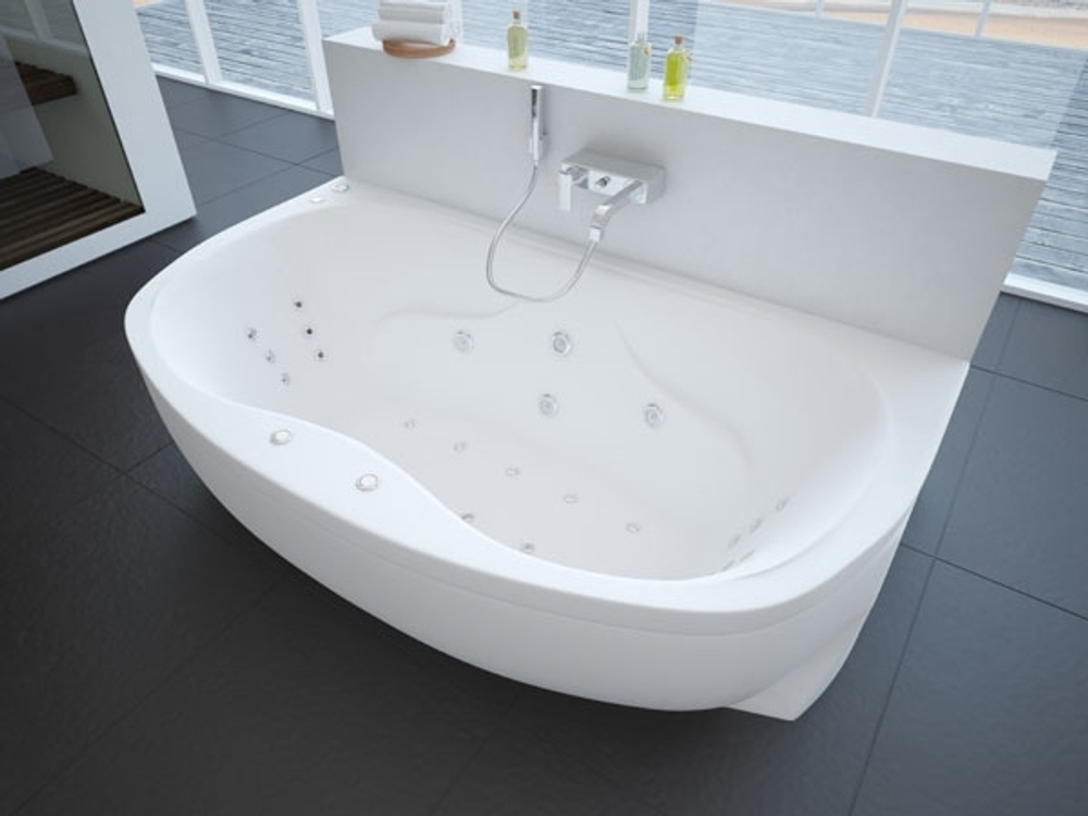 Акриловая ванна Aquatek (Акватек) Мелисса 180x95, с каркасом, с фронтальной панелью, со сливом-переливом