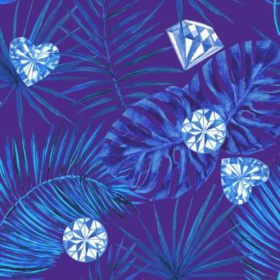 Пальма, монстера и кристаллы