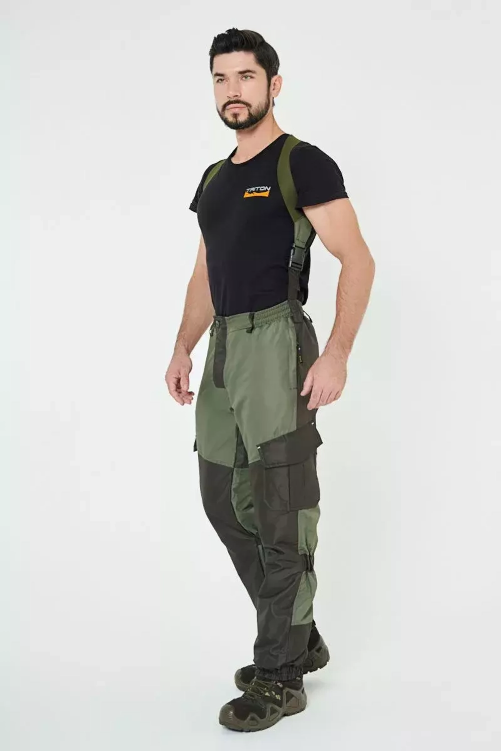 Демисезонный мужской костюм Onerus Горный -5 (Таслан,Флис) Тёмный хаки