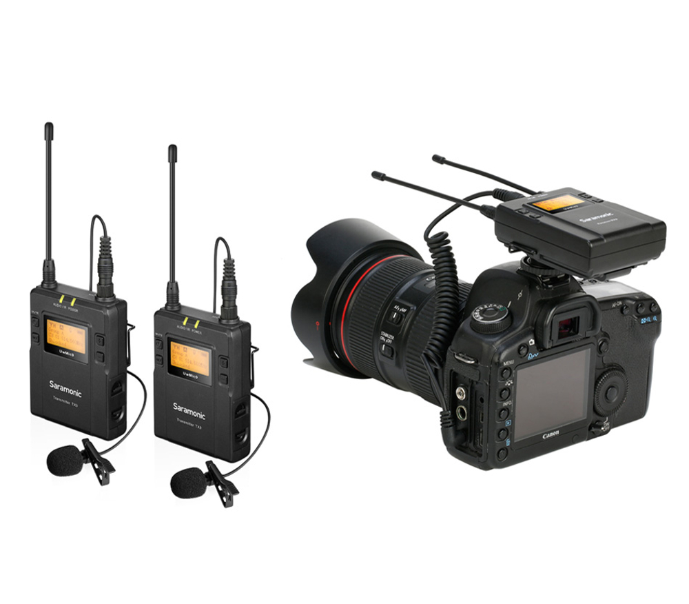 Беспроводная система Saramonic UwMic9 TX9+TX9+RX9, 2 петлички и 1 приемник