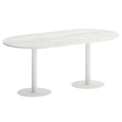 Yalta Стол овальный LT.SPRG-3 Снежная Патина/Металл Белый 1800*900*750