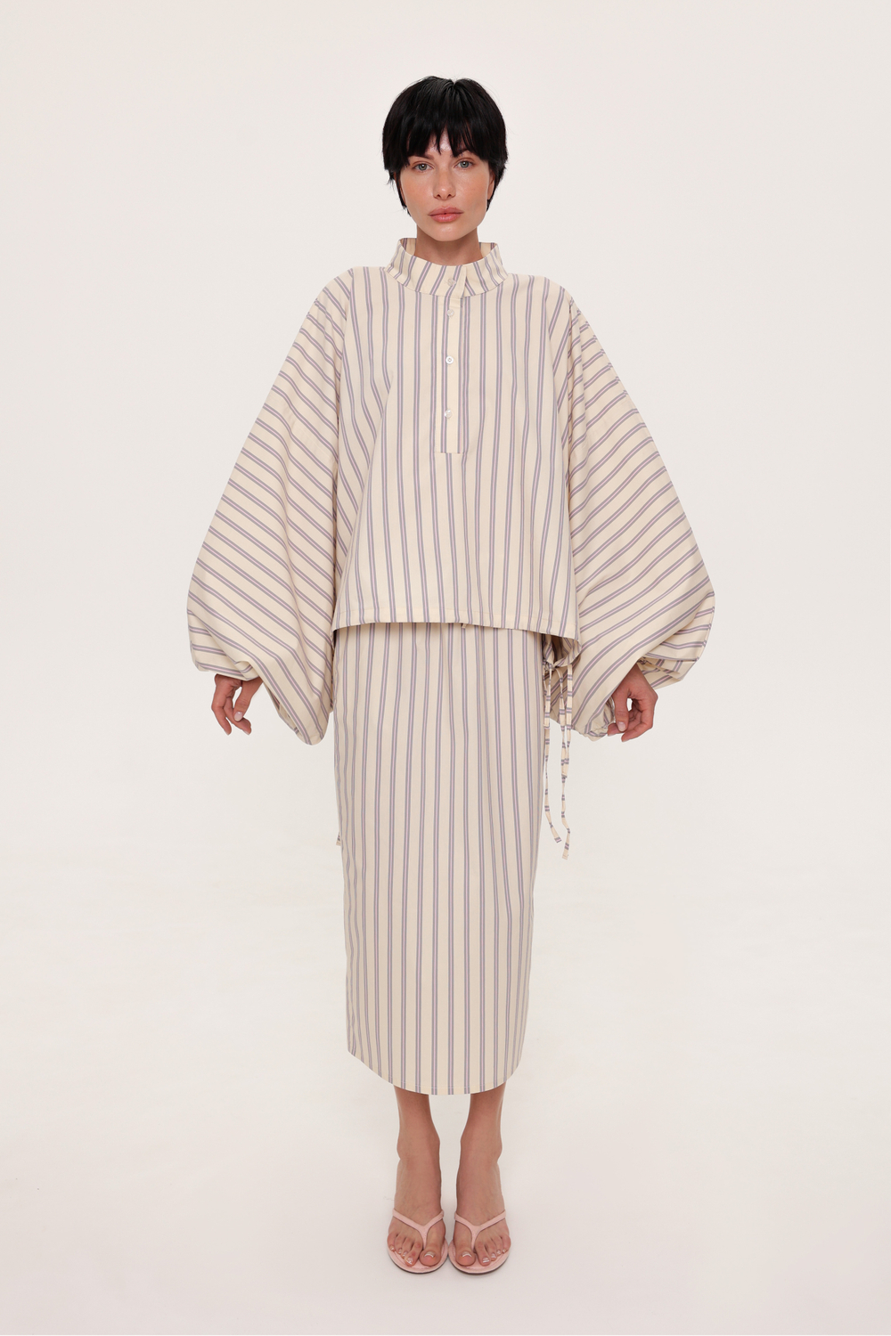 Анорак-рубашка в полоску
