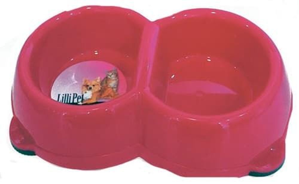 Миска для домашних животных, красная, 2 х 280мл  Lilli Pet