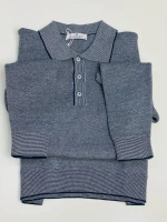 Лонгслив мужской,Поло с длинным рукавом