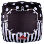 Шар Фольгированный Квадрат с маркером (Черный)