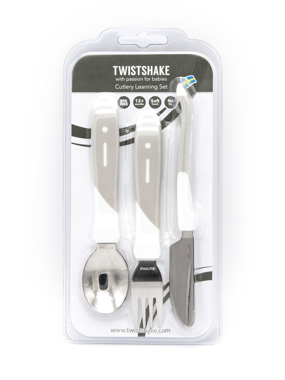 Набор приборов из нерж. стали Twistshake (Learn Cutlery Stainless Steel)