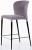 Стул полубарный Albert в шортиках, бархат серый