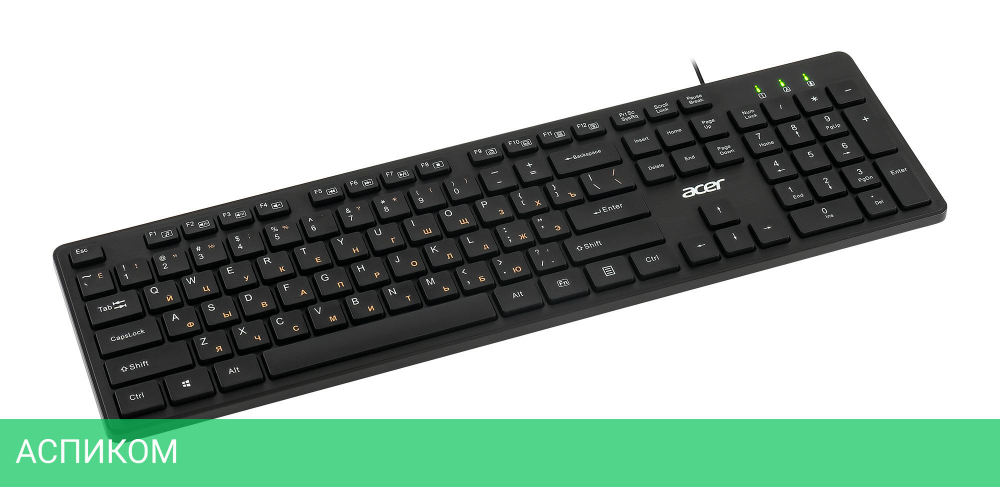 Клавиатура Acer OKW122 черный (ZL.KBDEE.00C)