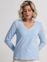 Блуза с кантом Либерти (голубая) Б15264-50М LT Collection