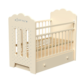 Кроватка детская ВДК Bonne (слоновая кость) маятник поперечный, ящик