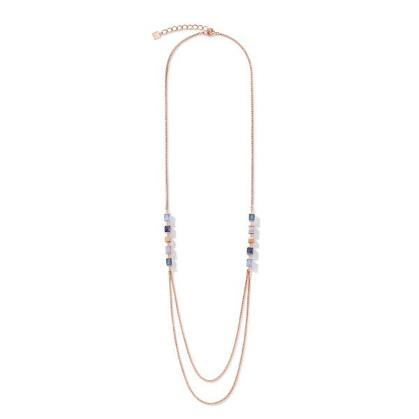 Колье Coeur de Lion Blue 5053/10-0700 цвет голубой, синий, прозрачный