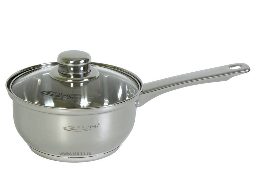 Ковш 1,6л нерж с крышкой Гретта