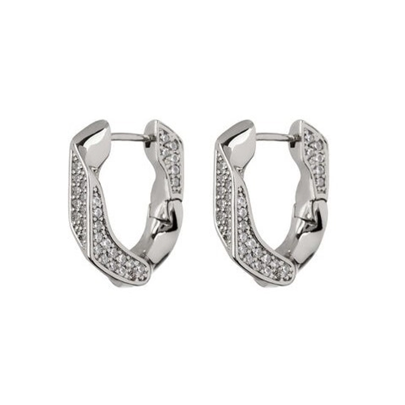 Серьги Блестящее Кубинское Звено – Серебро