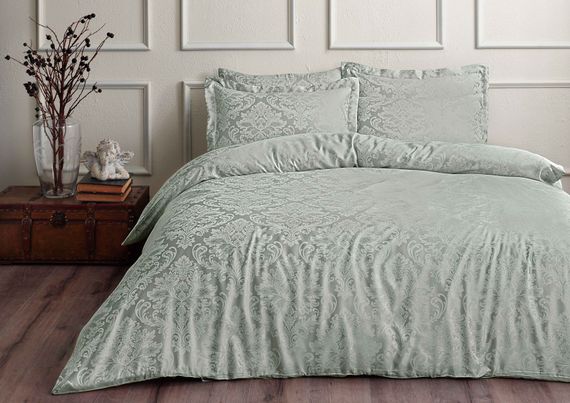 Постельное белье BAMBURA ментоловый жаккард deluxe TIVOLYO HOME Турция