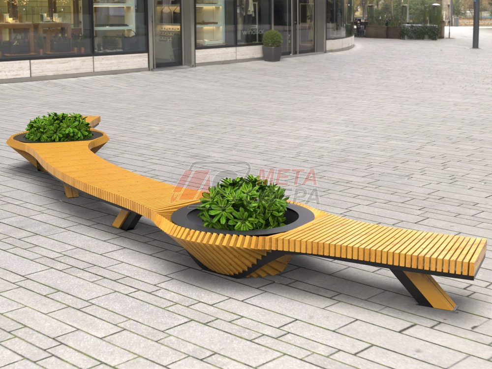 Лавка с цветочницами Botanic Twist