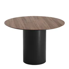 Стол обеденный Type D 110 см основание D 43 см (орех/черный)