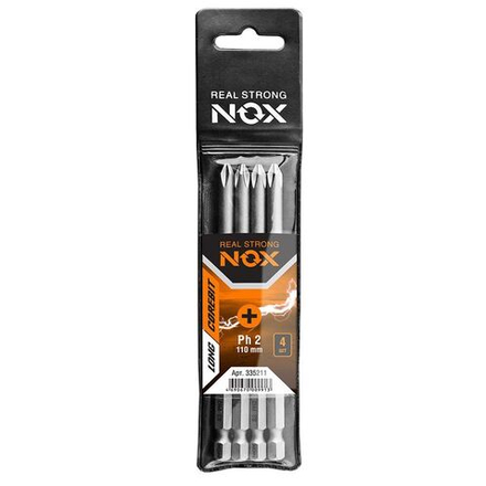 Набор бит Nox, Corebit, Ph2, 110 мм, 4 шт