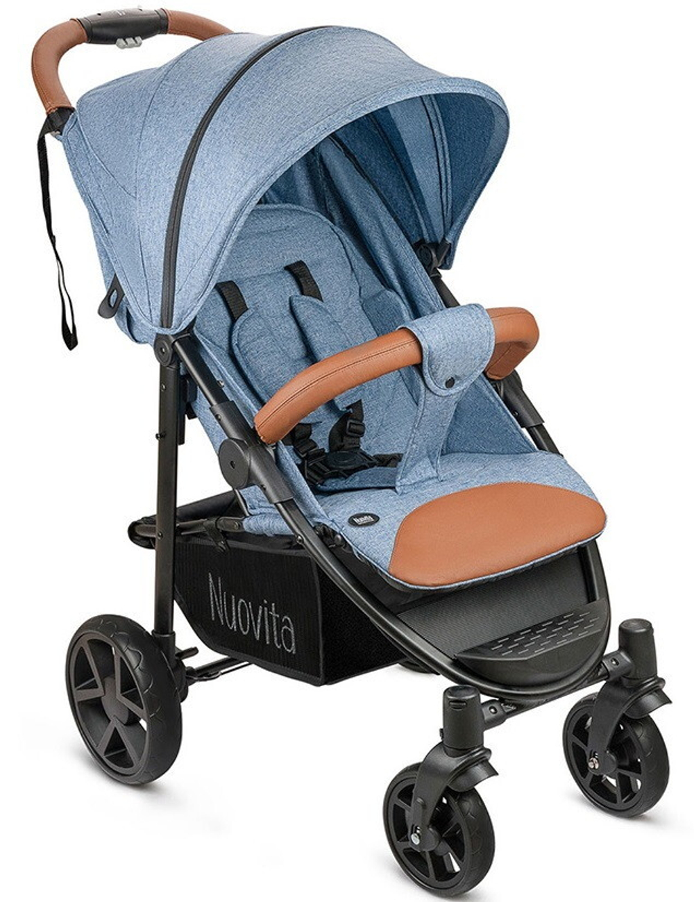 Прогулочная коляска Nuovita Corso Denim, Nero / Джинсовая, Черный