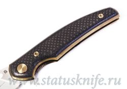 Нож Чебуркова Ворон М390 Карбон Лимитированная серия "Golden Raven"фотография - 3