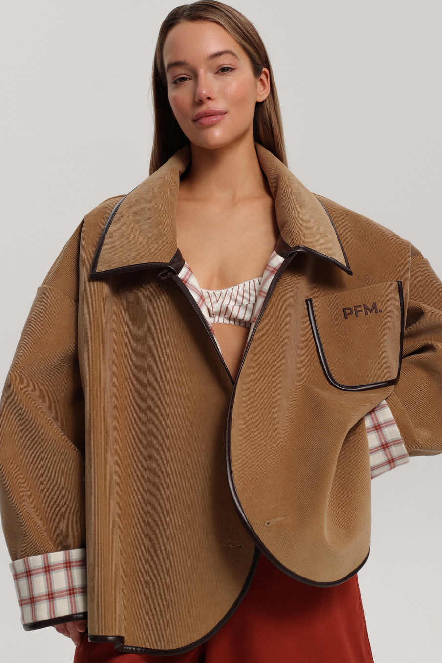 Бомбер двусторонний из вельвета